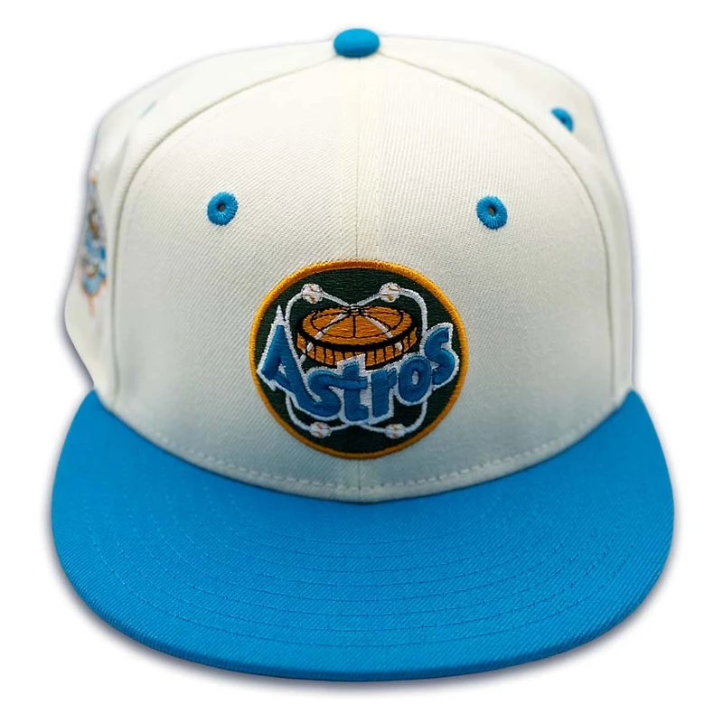 Houston Astros Chrome Blue 1986 Astrodome Patch Orange UV New Era 59FIFTY Fitted Hat