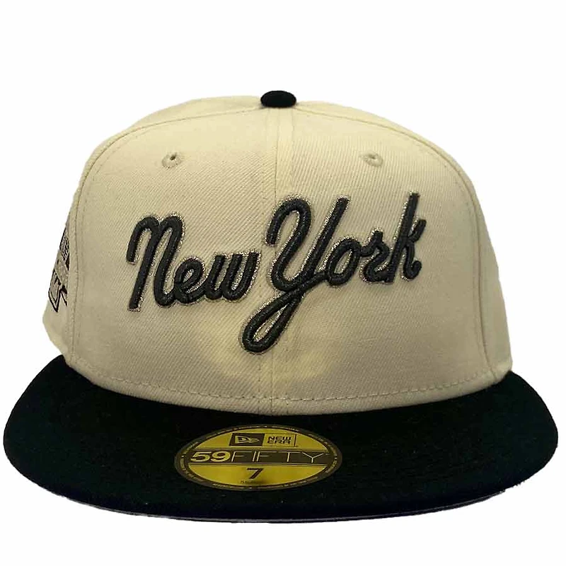 New York Mets Chrome and Black NY vs Boston Pack Shea Stadium Patch Gray UV Era 59Fifty Fitted Hat