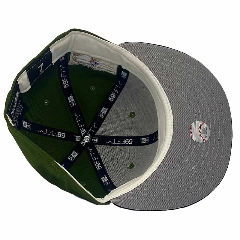 Brooklyn Dodgers Olive and Black NY vs Boston Pack Jackie Robinson 75th Anniversary Patch Gray UV New Era 59Fifty Fitted Hat