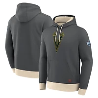 Vegas Golden Knights Charcoal Cream 2024 NHL Winter Classic Authentic Pro Pullover Hoodie