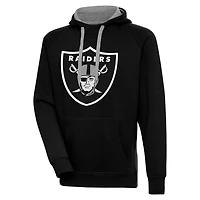 Las Vegas Raiders Black Victory Antigua Mens Long Sleeve Hoodie