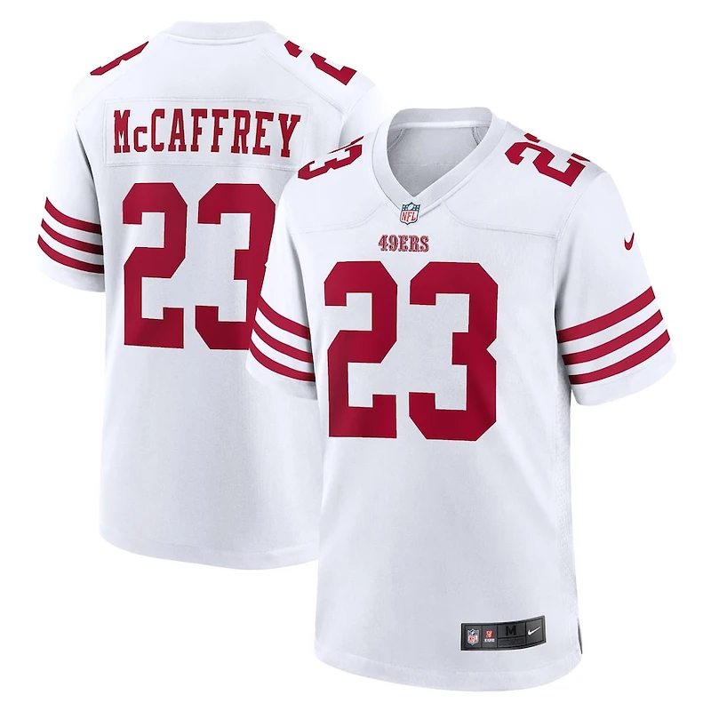 San Francisco 49ers Christian McCaffrey White Nike Game Jersey