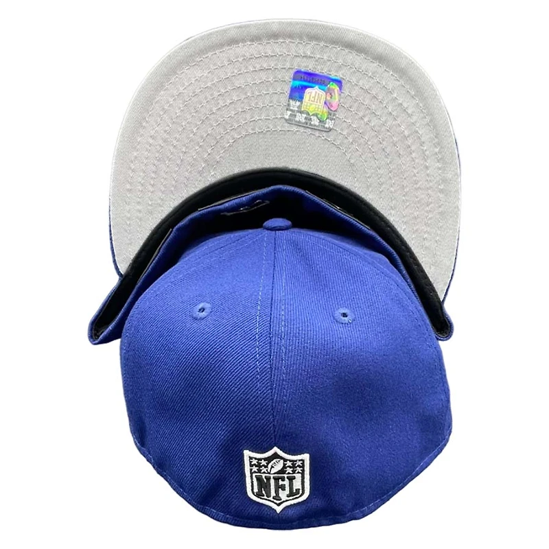 Las Vegas Raiders Blue 60th Anniversary Patch Gray UV 59FIFTY Fitted Hat