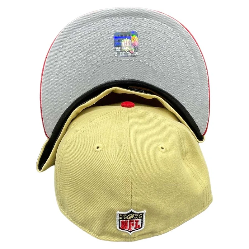 San Francisco 49ers Red Gold Two Tone 60 Seasons Patch Gray UV 59FIFTY Fitted Hat