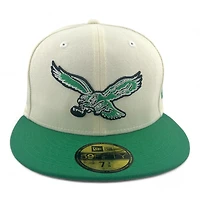 Philadelphia Eagles Chrome Green Two Tone 1933 Patch Gray UV 59FIFTY Fitted Hat