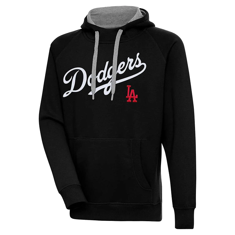 Los Angeles Dodgers Script Victory Antigua Mens Long Sleeve Hoodie