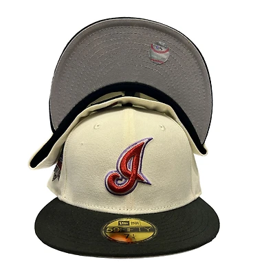 Cleveland Indians Chrome Black Two Tone 1997 ASG Patch Gray UV New Era 59FIFTY Fitted Hat