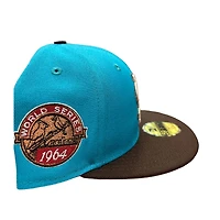St. Louis Cardinals Blue Brown Two Tone 1964 WS Patch Gray UV New Era 59FIFTY Fitted Hat