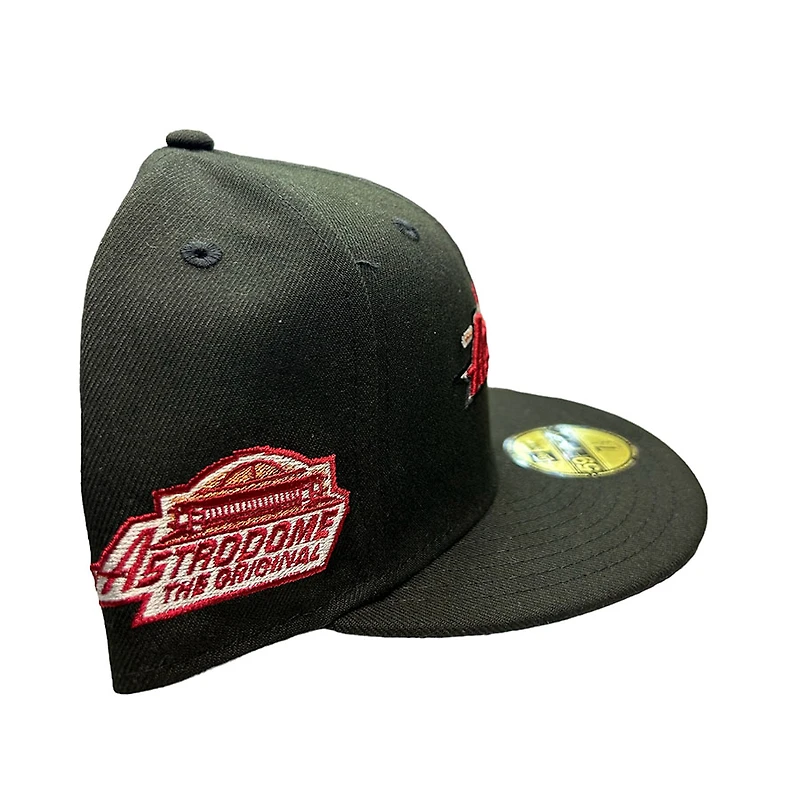 Houston Astros All Black Astrodome Patch Green UV Annual Clearance New Era 59FIFTY Fitted Hat