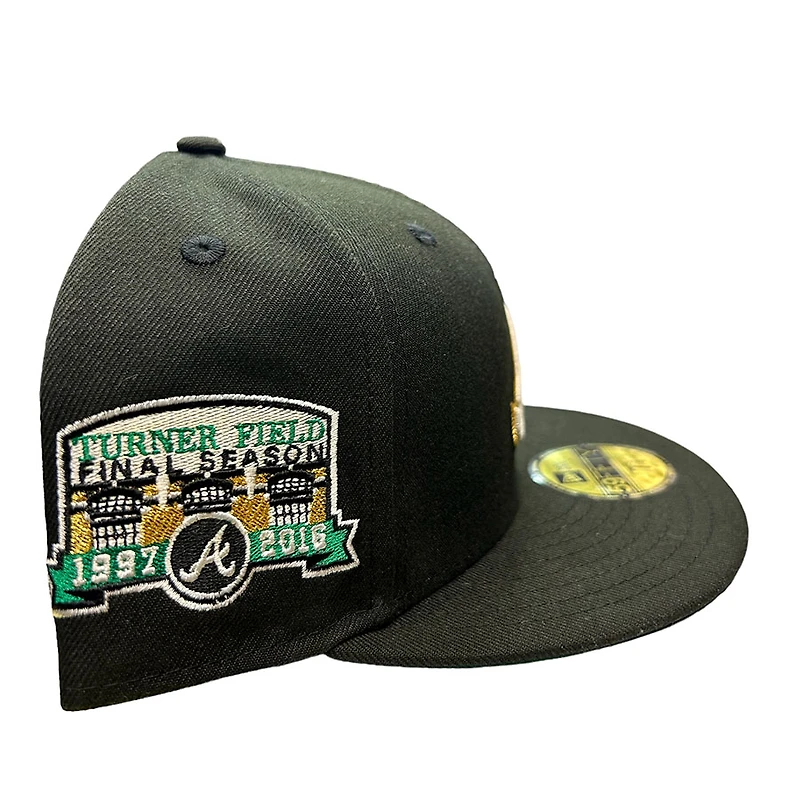 Atlanta Braves All Back Turner Field Final Season Patch Green UV New Era 59FIFTY Fitted Hat