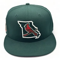 St. Louis Cardinals Green Christmas Pack Busch Stadium Patch Red UV New Era 59FIFTY Fitted Hat