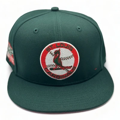 St. Louis Cardinals Green Christmas Pack 1982 World Series Patch Red UV New Era 59FIFTY Fitted Hat