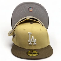 Los Angeles Dodgers Vegas Gold "Damier Collection" 1988 Patch Gray UV New Era 59FIFTY Fitted Hat