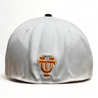 Tennessee Volunteers NCAA White Black Two Tone Script Logo New Era 59FIFTY Fitted Hat