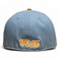 Tennessee Volunteers NCAA Icy Blue Orange Two Tone Script Logo New Era 59FIFTY Fitted Hat
