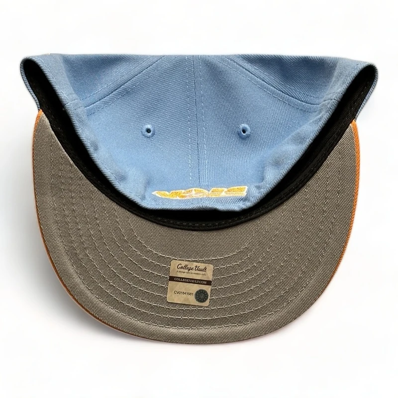 Tennessee Volunteers NCAA Icy Blue Orange Two Tone Script Logo New Era 59FIFTY Fitted Hat