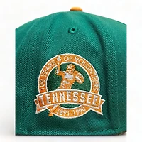 Tennessee Volunteers NCAA Green Orange Two Tone 100th Anniversary Patch New Era 59FIFTY Fitted Hat