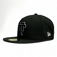 Tennessee Volunteers NCAA All Black 100th Anniversary Patch New Era 59FIFTY Fitted Hat