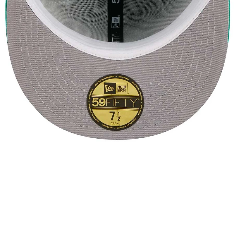 Philadelphia Eagles Green Throwback Corduroy 1987 Pro Bowl Patch Gray UV 59FIFTY Fitted Hat