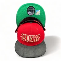 San Francisco 49ers Red Two Tone Cord 75 Years Patch Green UV New Era 9FIFTY Snapback Hat