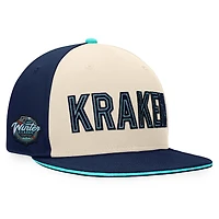 Seattle Kraken Cream Deep Sea Blue Annual Clearance 2024 NHL Winter Classic Snapback Hat