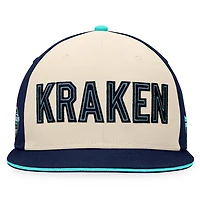 Seattle Kraken Cream Deep Sea Blue Annual Clearance 2024 NHL Winter Classic Snapback Hat