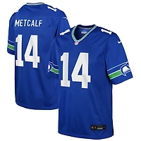 Youth Seattle Seahawks DK Metcalf Royal Blue Retro Throwback Nike Game Jersey