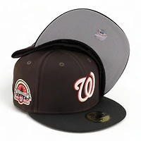 Washington Nationals Burnt Wood Kennedy Memorial Patch Gray UV 59FIFTY Fitted Hat