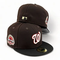 Washington Nationals Burnt Wood Kennedy Memorial Patch Gray UV 59FIFTY Fitted Hat