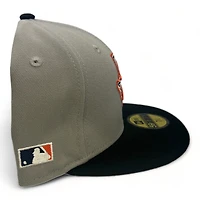 Houston Astros Gray Black Two Tone Side Batty Collection UV New Era 59FIFTY Fitted Hat