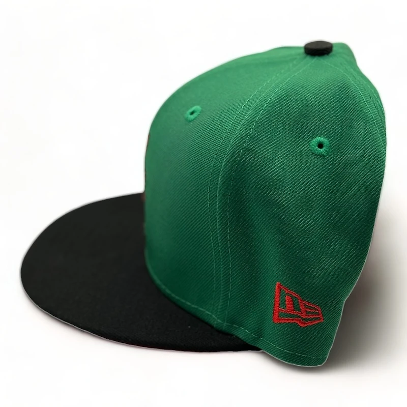 St. Louis Cardinals Green Black Two Tone 125th Anniversary Patch Red UV New Era 59FIFTY Fitted Hat
