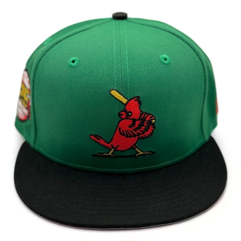 St. Louis Cardinals Green Black Two Tone 125th Anniversary Patch Red UV New Era 59FIFTY Fitted Hat