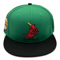St. Louis Cardinals Green Black Two Tone 125th Anniversary Patch Red UV New Era 59FIFTY Fitted Hat