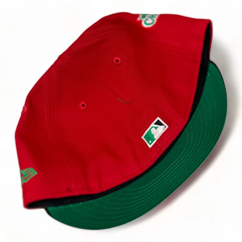 St. Louis Cardinals Red Black Two Tone 2011 World Series Patch Green UV New Era 59FIFTY Fitted Hat