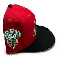 St. Louis Cardinals Red Black Two Tone 2011 World Series Patch Green UV New Era 59FIFTY Fitted Hat