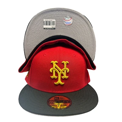 New York Mets Red Black Two Tone King x Nobatty 1964 ASG Patch Gray UV Era 59FIFTY Fitted Hat
