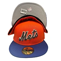 New York Mets Orange Blue Two Tone King x Nobatty 25th Anniversary Patch Gray UV Era 59FIFTY Fitted Hat