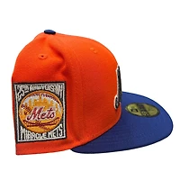 New York Mets Orange Blue Two Tone King x Nobatty 25th Anniversary Patch Gray UV Era 59FIFTY Fitted Hat