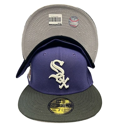 Chicago White Sox Purple Black Two Tone King x Nobatty 1998 ASG Patch Gray UV New Era 59FIFTY Fitted Hat