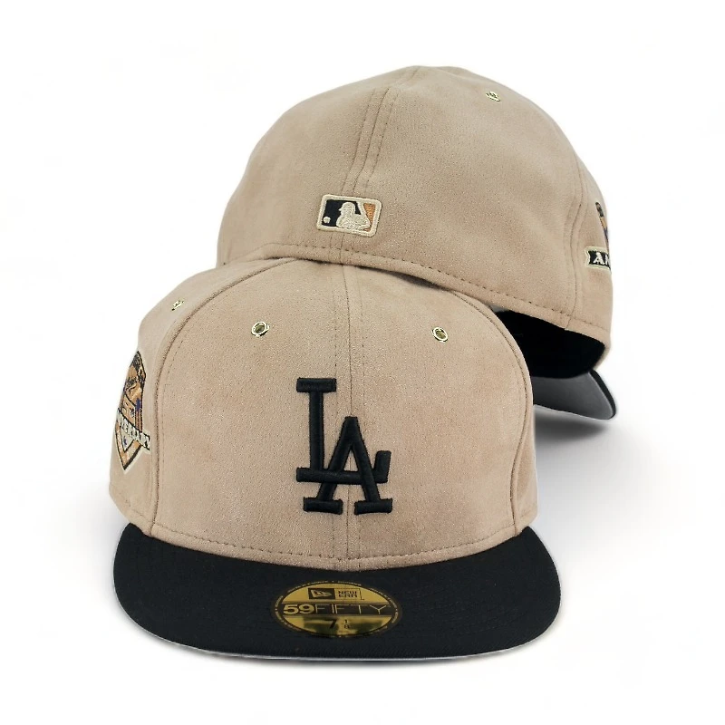 Los Angeles Dodgers Tan Suede Pro Image Exclusive 50th Patch Gray UV 59FIFTY Fitted Hat