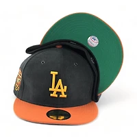 Los Angeles Dodgers Black Suede Pro Image Exclusive 40th Patch Green UV 59FIFTY Fitted Hat