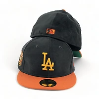 Los Angeles Dodgers Black Suede Pro Image Exclusive 40th Patch Green UV 59FIFTY Fitted Hat
