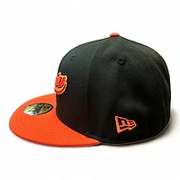 San Francisco Giants Script Black Orange 2007 ASG Patch Gray UV New Era 59FIFTY Fitted Hat