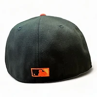 San Francisco Giants Script Black Orange 2007 ASG Patch Gray UV New Era 59FIFTY Fitted Hat
