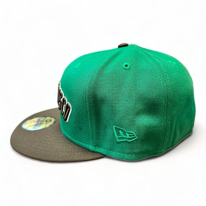 San Francisco Giants Script Green Brown 2007 Golden Gate Patch Gray UV New Era 59FIFTY Fitted Hat