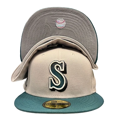 Seattle Mariners Stone Two Tone Christmas Special 30th Aniv Patch Gray UV New Era 59FIFTY Fitted Hat