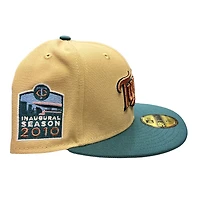 Minnesota Twins Vegas Gold Two Tone Christmas Special 2010 Inaugural Season Patch Pink UV New Era 59FIFTY Fitted Hat