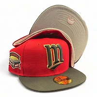 Minnesota Twins Red Black Two Tone Metrodome Patch Gray UV Annual Clearance New Era 59FIFTY Fitted Hat