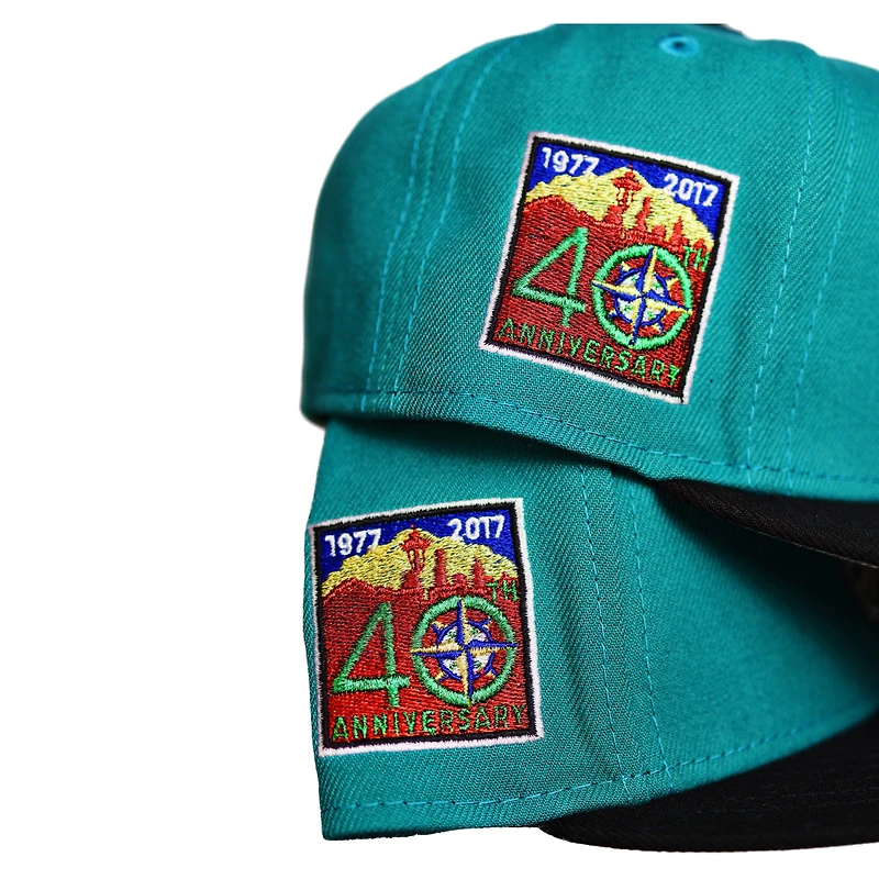 Seattle Mariners Northwest Green "Shining 95" Two Tone 40th Aniv Patch Gray UV 59FIFTY Fitted Hat