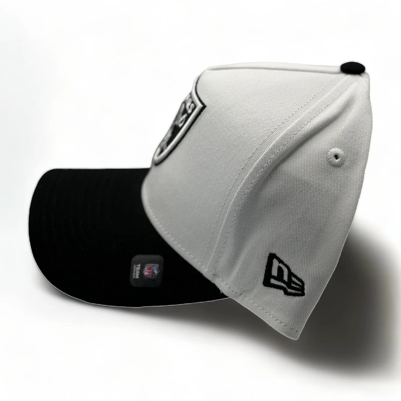Las Vegas Raiders White Pro Image Exclusive New Era 9FORTY A-Frame Snapback